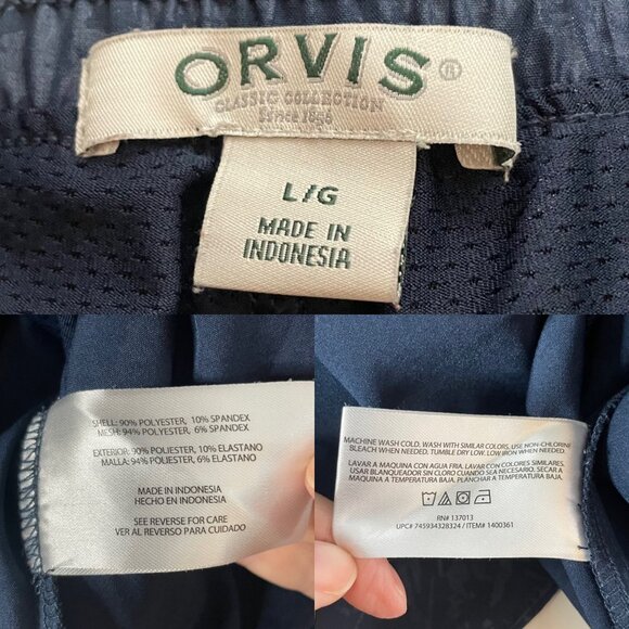 Orvis Women's Size L Blue Pull-on Travel Skort Shattered Glass Embossed Print - Picture 4 of 9